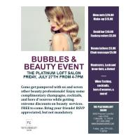 Bubbles & Beauty Event - The Platinum Loft Salon