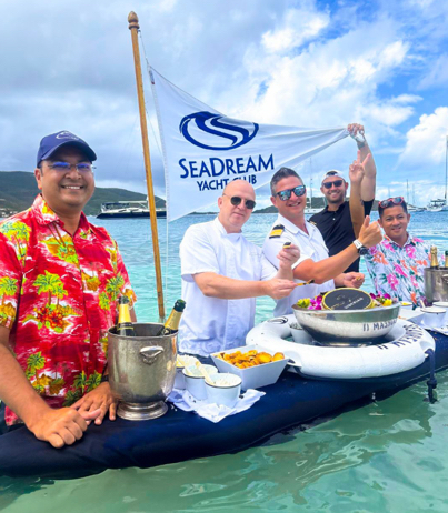 Experience champage and caviar in the surf courtesy of SeaDream - a fun experience.