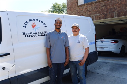 Our technicians on a job