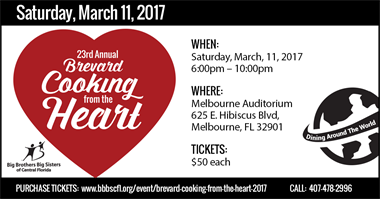 Brevard Cooking From the Heart, March 11, 2017, 6-10pm Brevard Cooking From the Heart, March 11, 2017, 6-10pm