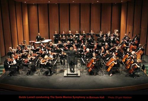 Maestro Guido Lamell conducts the Santa Monica Symphony Orchestra