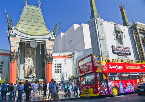 HopOn HopOff Tour at the Chinese Theatre on Hollywood Blvd