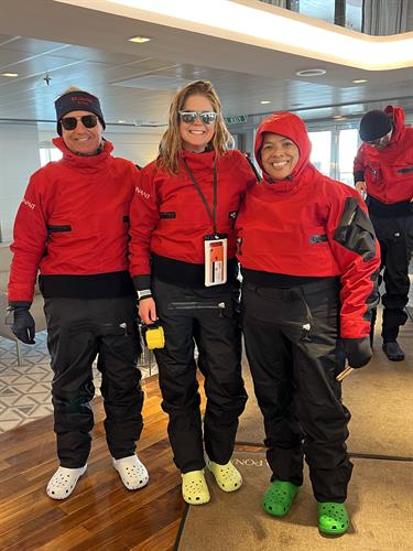 Suited-up for Kayaking Tour - Smithsonian Antarctica Expedition Cruise