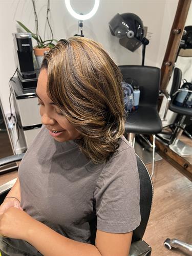 Partial highlights and Silk Press 