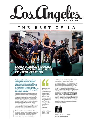  Santa Monica Studios in LA Magazine 