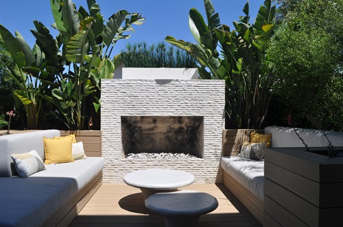 outdoor fireplace