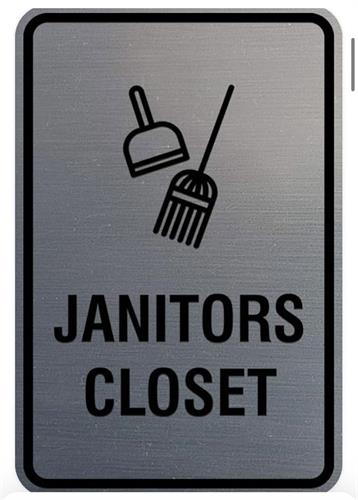 Janitorial Closet Sign
