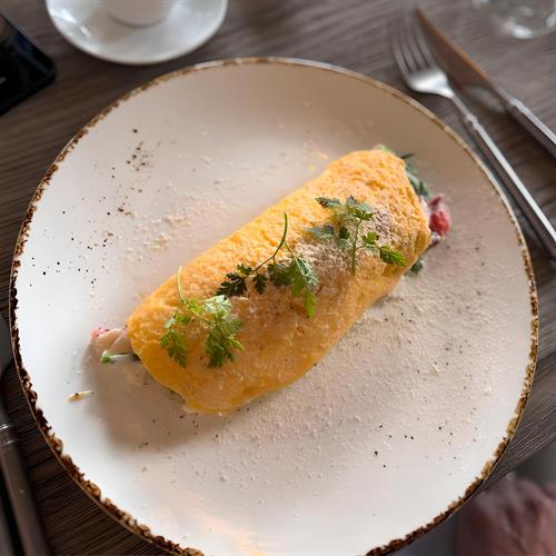 Foraged Mushroom & Asparagus Omelet