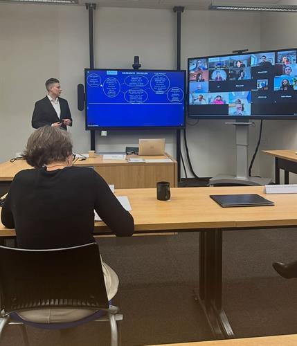 Defending my doctoral dissertation about how emotional intelligence in leadership helps motivate employees!