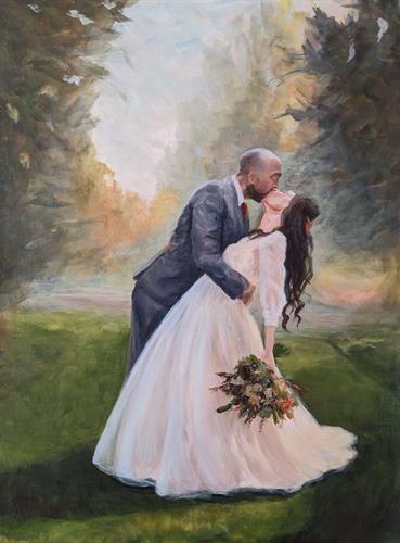 forest wedding painting 