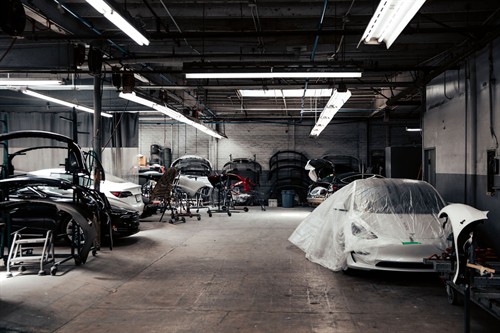 Luxury collision repair shop