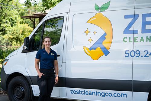 Owner of Zest Cleaning Company, Olivia Kaye