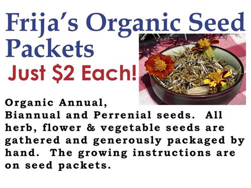 Frija's Organic Seed Packets