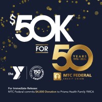 MTC Federal Names Prisma Health Family YMCA as June Recipient of $50K for 50 Years Initiative