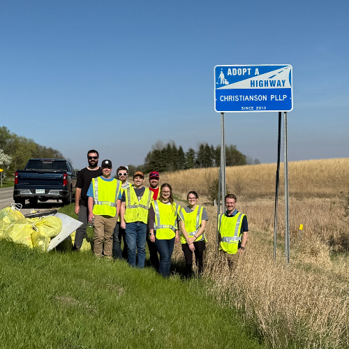 Adopt-a-Highway clean-up crew Adopt-a-Highway clean-up crew