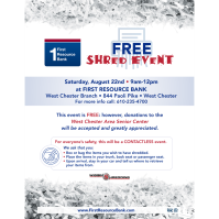 FREE SHRED EVENT at First Resource Bank