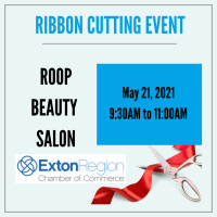 May 21, 2021 Ribbon Cutting at Roop Beauty Salon