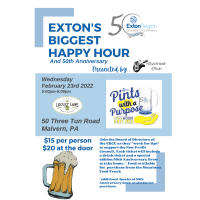February 23, 2022 - Exton's Biggest Happy Hour: Pints with a Purpose