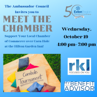 October 19, 2022: Meet The Chamber Cornhole - Support Your Local Chamber Day