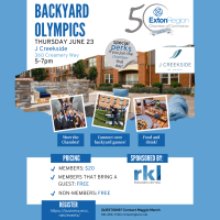June 23, 2022:MEET THE CHAMBER Backyard Olympics at J Creekside