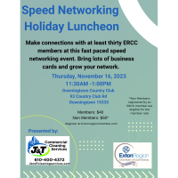 November 16, 2023 - Speed Networking Lunch at Downingtown Country Club