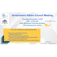 Government Affairs Council Meeting- Chester County Solid Waste Authority