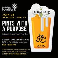 Community Event: Pints with a Purpose Happy Hour for Chester County Food Bank