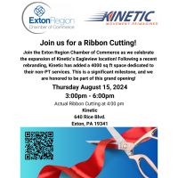 August 15, 2024: Ribbon Cutting Kinetic Movement Reimagined