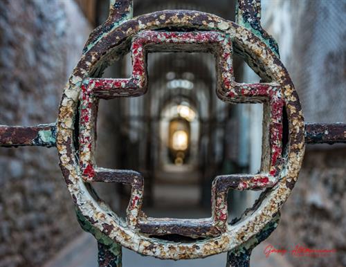 "Cross Light" - Interior of Eastern State Penitentiary leading into the Hospital wing.
