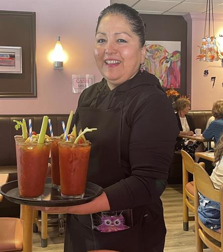 Teresa always has a Smile and a Bloody Mary for you. 