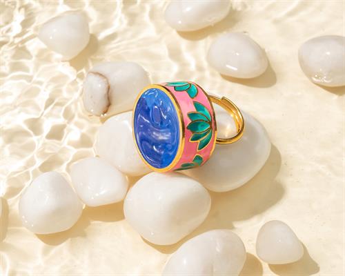 Handmade Enamel Ring | Designs By Uchita