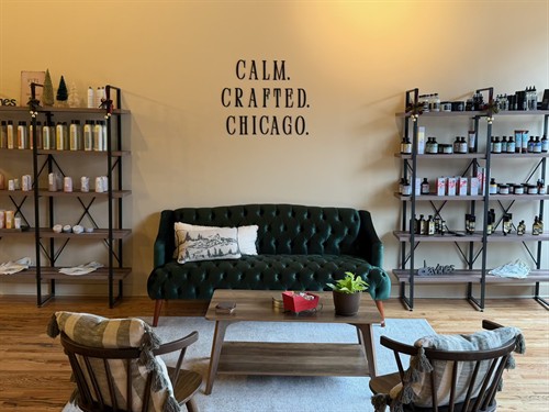 Products and waiting area