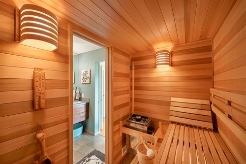 Sauna and bathroom remodel by Chads Design Build