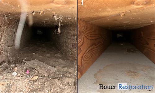 Air Duct Cleaning - Before & After