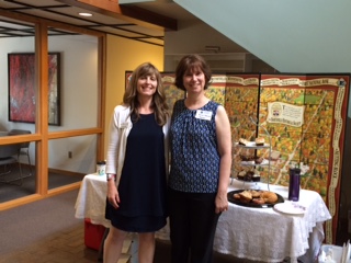 Carol Roecklein & Anne Krause in the Jaguar Communications office.