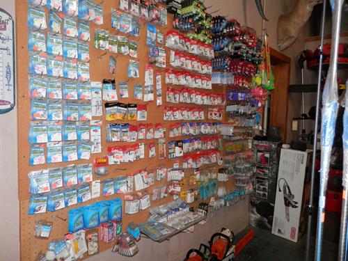 We have hooks & line. You can also get line spooled on your reel during your visit.