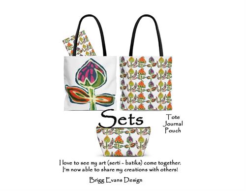 Brigg Evans Textile Products from our Print on Demand Website - Batik Tulip Design