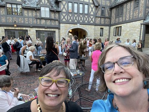 Pam & Sarah at the first local “She Said Project” show at Ewing Manor 2021