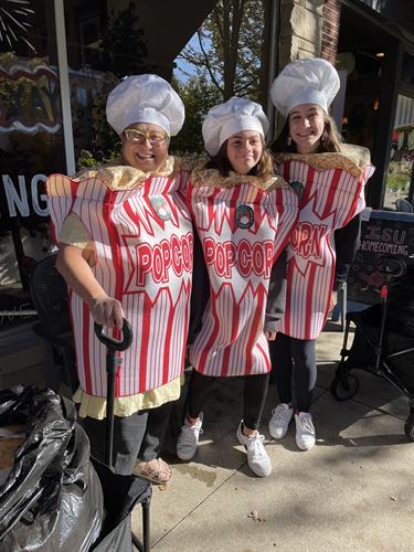 Our popcorn is so good, we got these outfits to show it off for the ISU Homecoming Parade