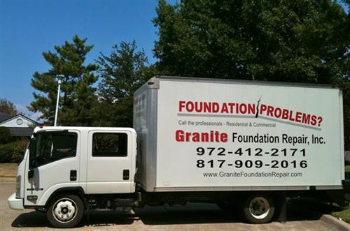 Granite Foundation Repair 6 person crew truck