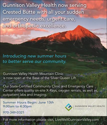 Gunnison Valley Health Health Services - Directory - Crested Butte Chamber Of Commerce