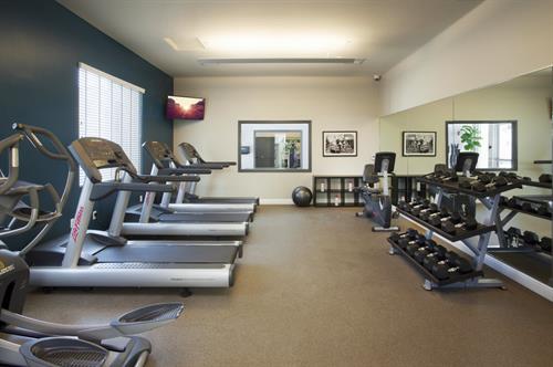 Ditch your gym membership and enjoy our 24 hour fitness center!