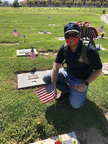 Every year, WHMH joins local organizations to place American Flags on each Veterans grave on Memorial Weekend.