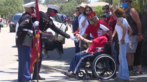 Honoring a Bataan Death March WWII Survivor in Orcutt, CA. 