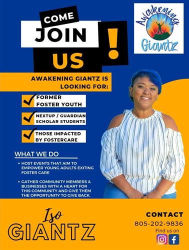 Do you know a prospective Giant? Do you have a heart for this community and want to know how you can support this amazing group of young adults? Contact Us!
