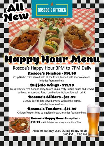 Menu for Roscoes in Santa Maria