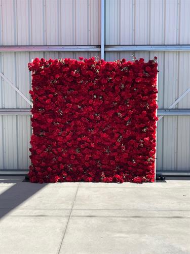 Red flower wall