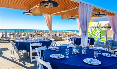 The Cypress Beach House Pergola is perfect for your dinner or reception The Cypress Beach House Pergola is perfect for your dinner or reception