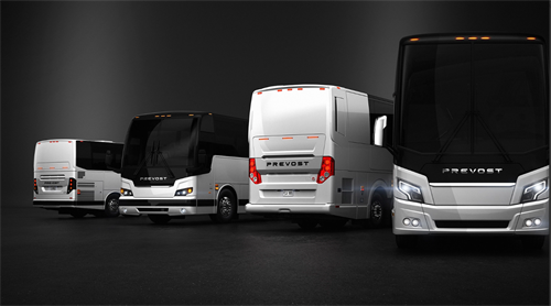 Prevost bus images front and back
