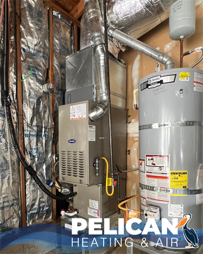 A newly installed Carrier Gas Furnace